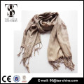 super soft 2015 Lady gilding long shawl neck coffee color 100% viscose scarf